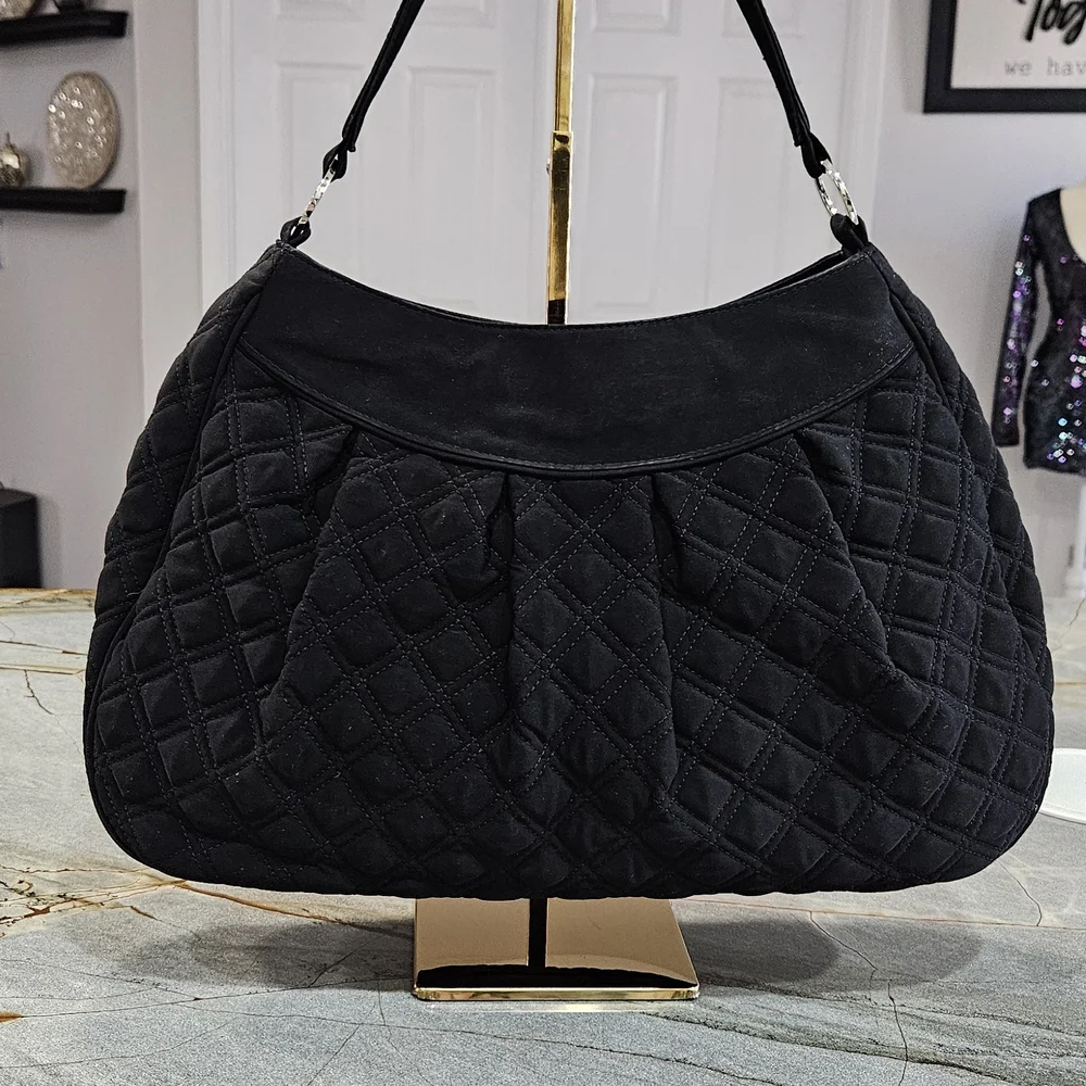 Vera Bradley Black Quilted Hobo Bag